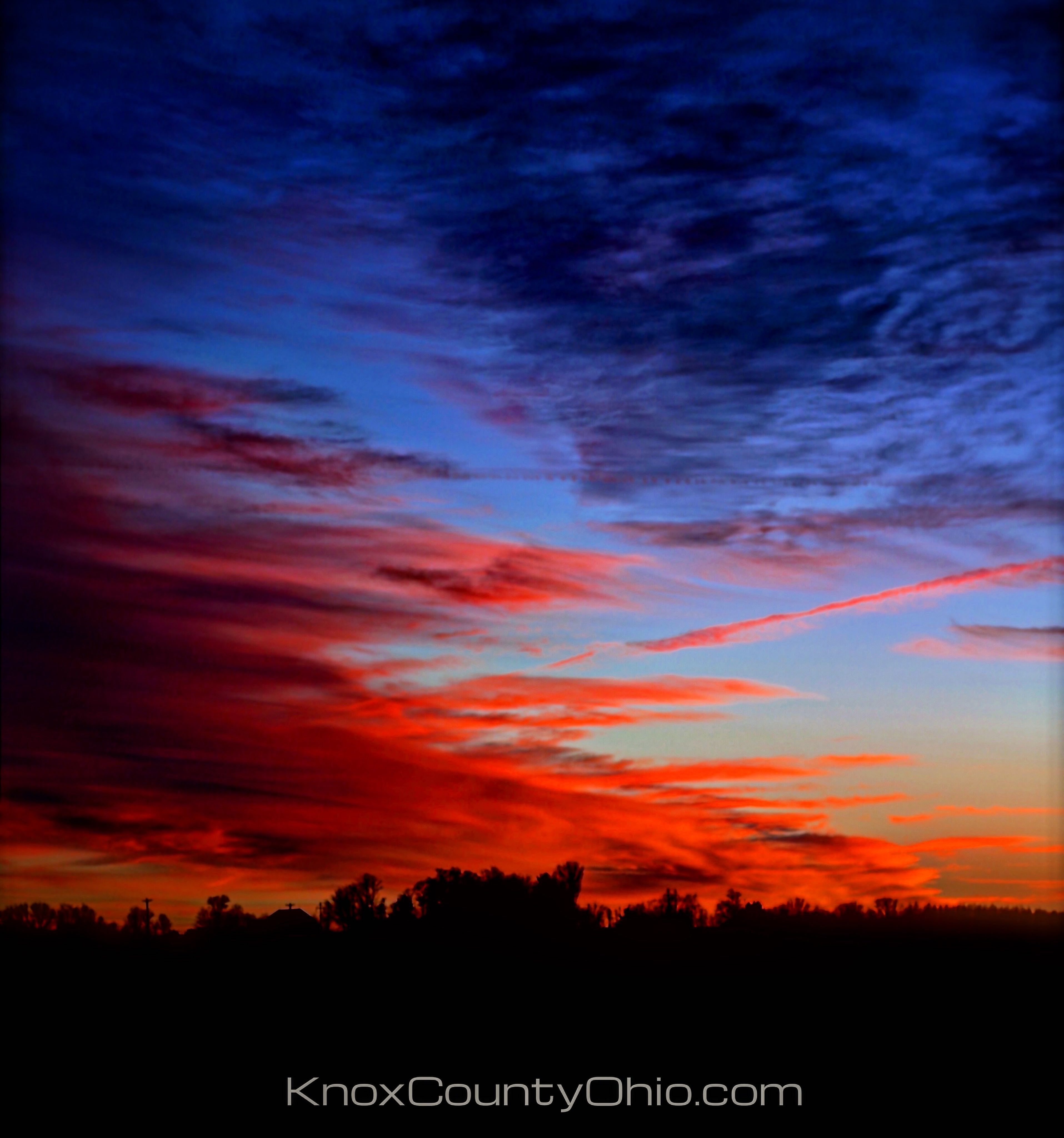Mount Vernon Ohio Sunset Photo taken by Knox County Ohio REALTOR Sam Miller on December 6th, 2015